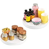 mDesign Juego de 2 especieros giratorios para Cocina – Elegante Estante para Especias- Pimienta- Ingredientes de Hornear…